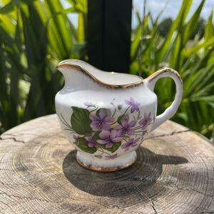 Royal Standard bone Purple Flower China Creamer